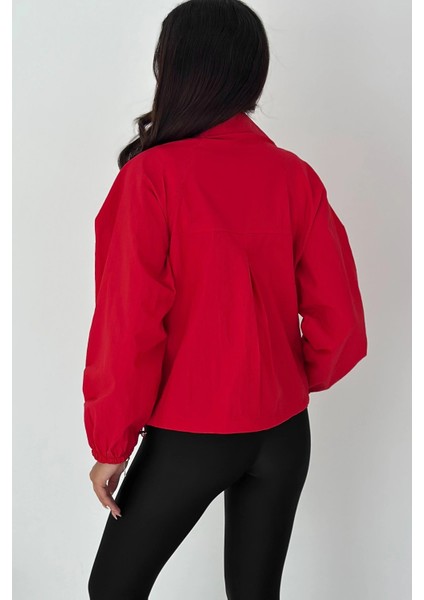Stoperli Düğmeli Kırmızı Ceket fiyatları