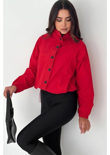 Stoperli Düğmeli Kırmızı Ceket fırsatları