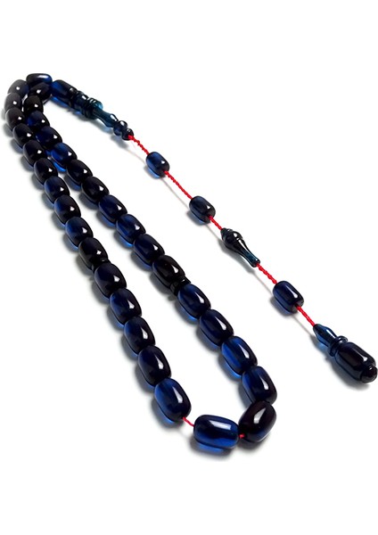 Mor Görünümlü Mavi Kehribar Tesbih