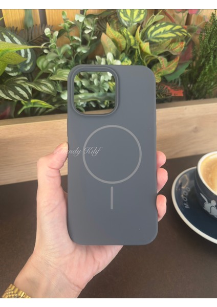 iPhone (14 Plus) Uyumlu Magguard Magsafe Destekli Silikon Kılıf