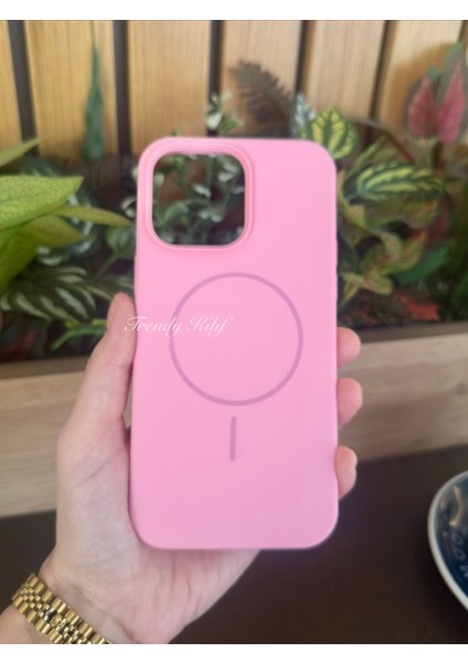 iPhone (14 Pro) Uyumlu Magguard Magsafe Destekli Silikon Kılıf