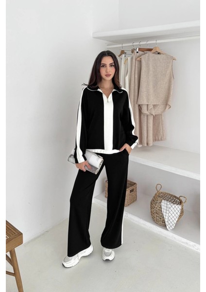 Garnili Yarım Fermuarlı Modal Takım