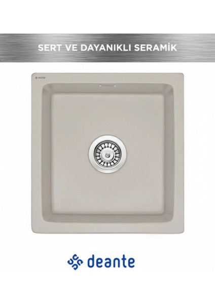 Sabor Seramik Tek Göz Mat Krem Mutfak Eviyesi ZCB-C103