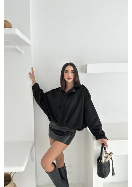 Oversize Astarlı Bomber Süet Ceket fırsatları