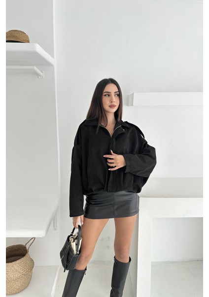 Oversize Astarlı Bomber Süet Ceket indirimleri