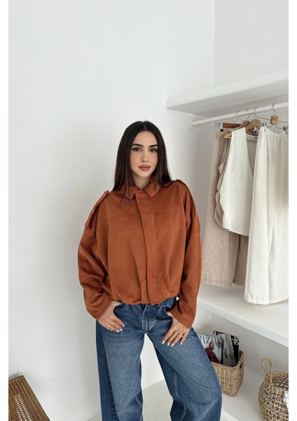 Oversize Astarlı Bomber Süet Ceket modelleri