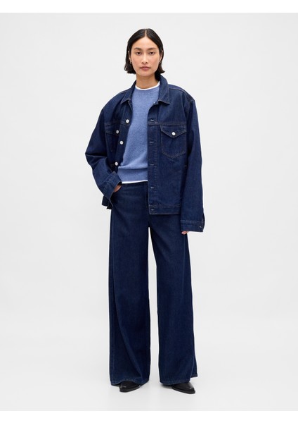 Kadın Mavi Cashsoft Bisiklet Yaka Kazak indirimleri