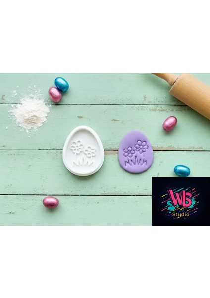 Çiçekli Paskalya Yumurtası Kurabiye Kalıbı ve Şeker Hamuru Şekillendiric fiyatları