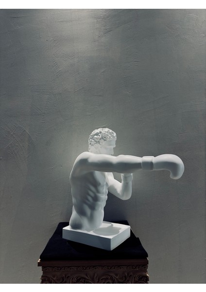 Boksör Heykeli 55×55 cm | Büyük Boy Modern Spor Figürü | Dekoratif Boks Temalı Heykel | Premium Polyester Biblo | Ev & Ofis Dekoru modelleri