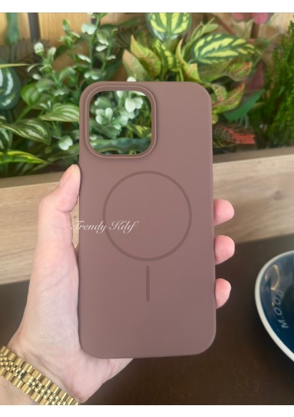 iPhone (14 Pro Max) Uyumlu Magguard Magsafe Destekli Silikon Kılıf
