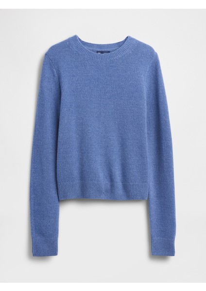 Kadın Mavi Cashsoft Bisiklet Yaka Kazak fiyatları