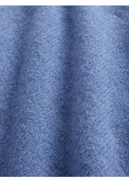 Kadın Mavi Cashsoft Bisiklet Yaka Kazak modelleri