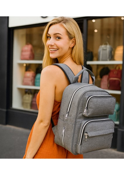 Bebek Bakım Çantası Termal Yalıtımlı Anne Bebek Bakım Sırt Çantası