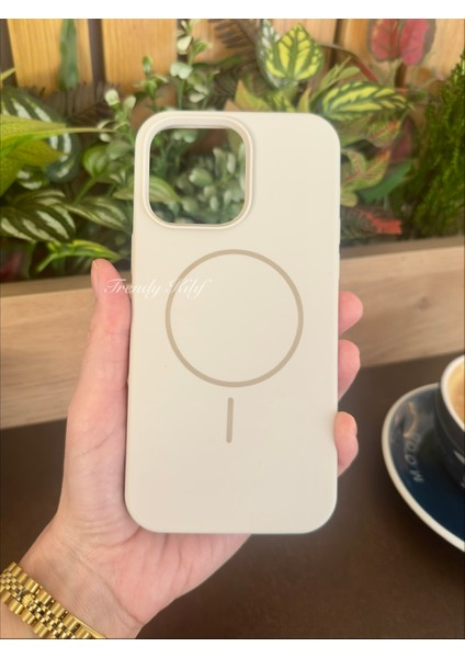 iPhone (15 Pro) Uyumlu Magguard Magsafe Destekli Silikon Kılıf