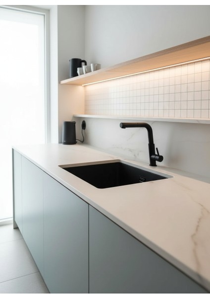 - Momı Siyah Tek Göz Mutfak Eviyesi indirimleri