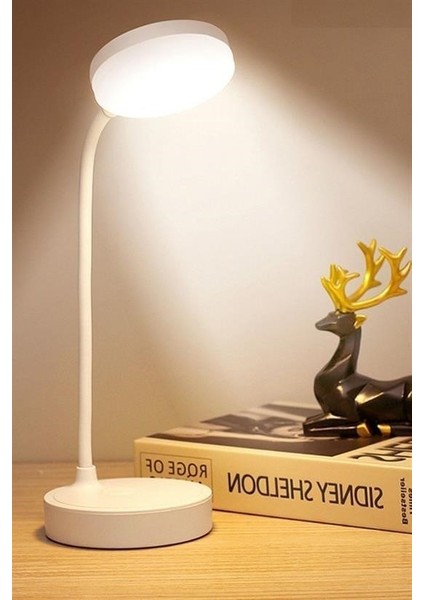 Buffer® Yuvarlak Usbli Dokunmatik 3 Kademeli 360 Derece Özel Göz Korumalı LED Lityum Masa Lambası