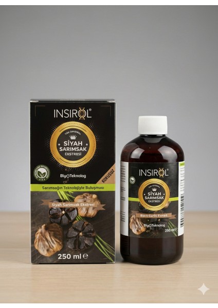 Siyah Sarımsak Ekstresi (250 ml) Fermente Kokusuz Doğal Güç Yoğun İçerik & Premium Formül