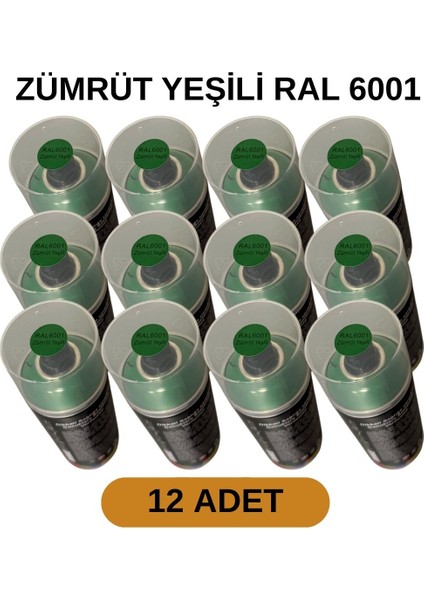 Akrilik Sprey Boya 400 ml 12 Adet – Metal, Plastik, Ahşap Cam ve Oto Yüzeylere Uygun Renkler