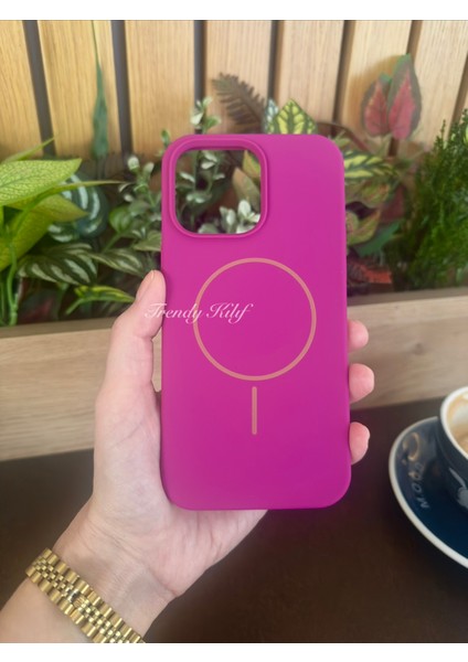 iPhone (15 Pro Max) Uyumlu Magguard Magsafe Destekli Silikon Kılıf