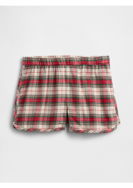 Kadın Beyaz Flannel Pijama Şort fiyatları