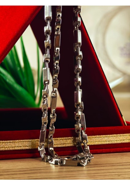 Çelik Kolye Paslanmaz Çelik Kolye 316L Kararma Yapmaz Çelik Kolye Şık Gümüş Kaplama Kolye Bayan ve Erkek Için Ideal fiyatları