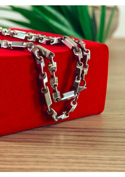 Çelik Kolye Paslanmaz Çelik Kolye 316L Kararma Yapmaz Çelik Kolye Şık Gümüş Kaplama Kolye Bayan ve Erkek Için Ideal indirimleri