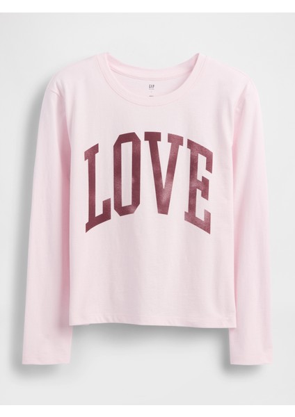 Kız Çocuk Pembe Relaxed Grafik T-Shirt fırsatları