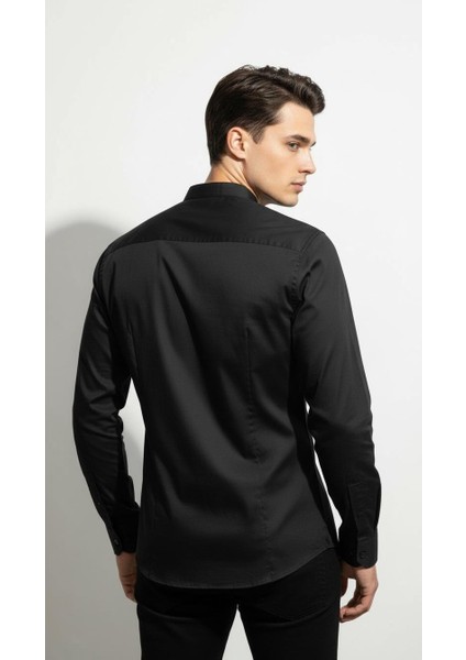 Erkek Hakim Yaka Slim Fit Gömlek – Şık, Modern, Uzun Kollu, Düz Model indirimleri