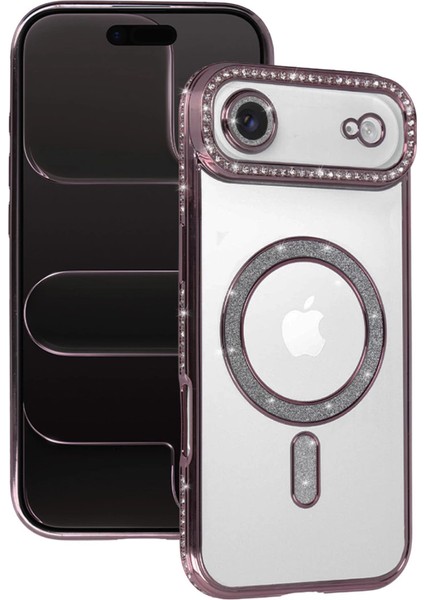 Apple Iphone 17 Air Joke Simli Magneticsafe Kılıf - Pembe