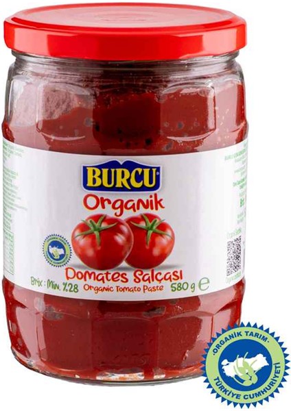 Organik Domates Salçası 600 gr (Cam Kavanoz)