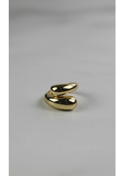 Bubble Tasarım Ayarlanabilir Altın Tonu Yüzük