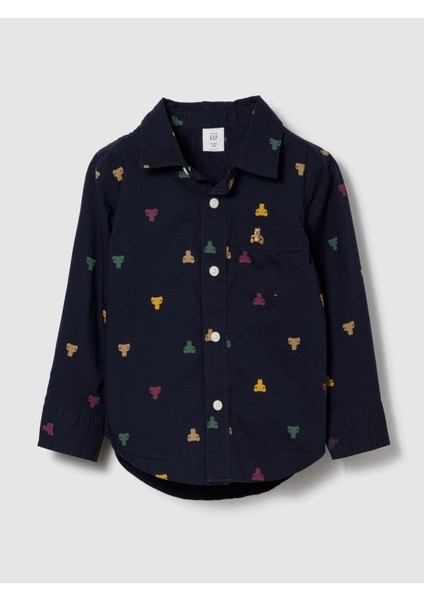 Erkek Bebek Siyah Poplin Gömlek