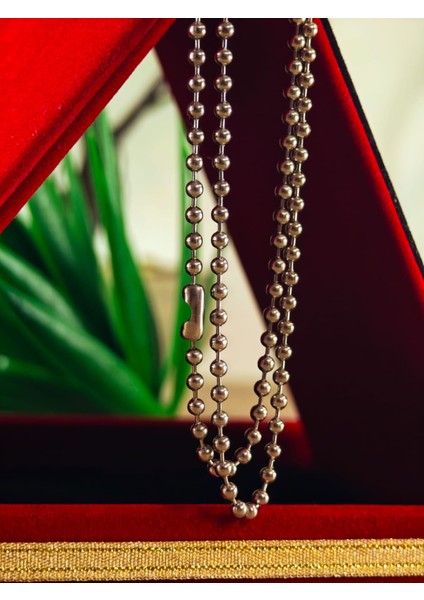 Çelik Kolye Paslanmaz Çelik Kolye 316L Kararma Yapmaz Çelik Kolye Şık Gümüş Kaplama Kolye Bayan ve Erkek Için Ideal