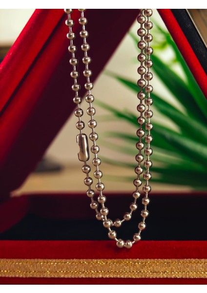 Çelik Kolye Paslanmaz Çelik Kolye 316L Kararma Yapmaz Çelik Kolye Şık Gümüş Kaplama Kolye Bayan ve Erkek Için Ideal