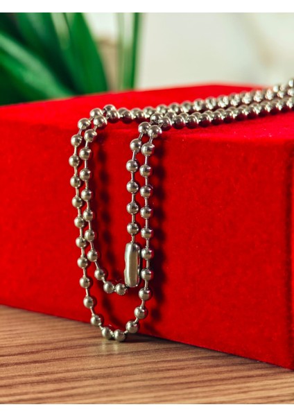 Çelik Kolye Paslanmaz Çelik Kolye 316L Kararma Yapmaz Çelik Kolye Şık Gümüş Kaplama Kolye Bayan ve Erkek Için Ideal