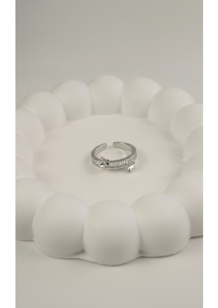 Kelebek Detaylı Baget Taşlı Ayarlanabilir Yüzük fiyatları