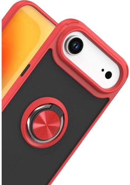 Apple Iphone 17 Air Montreal Yüzüklü Silikon Kapak - Kırmızı fiyatları