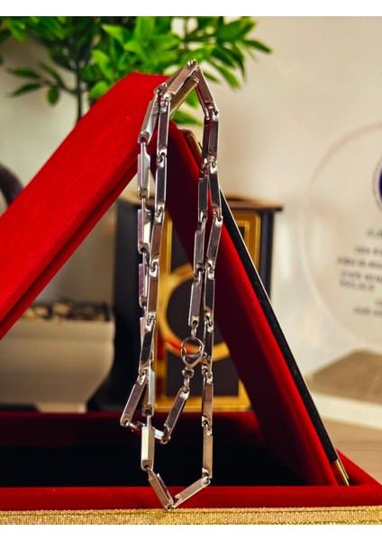 Çelik Kolye Paslanmaz Çelik Kolye 316L Kararma Yapmaz Çelik Kolye Şık Gümüş Kaplama Kolye Bayan ve Erkek Için Ideal indirimleri