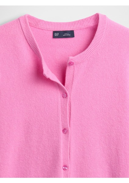 Kadın Pembe Cashsoft Crop Hırka modelleri