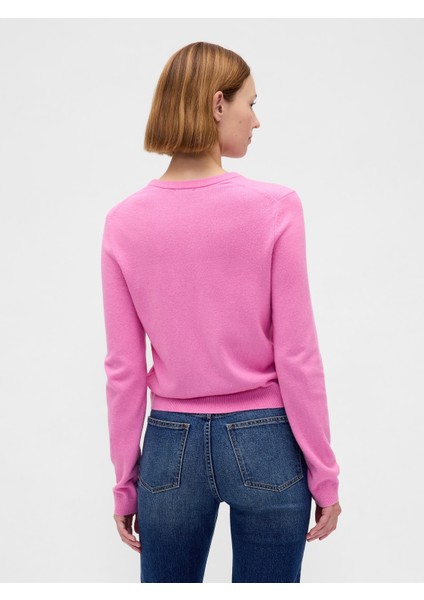 Kadın Pembe Cashsoft Crop Hırka fırsatları