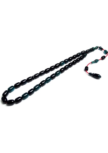 Turkuaz Siyah Işçilikli Imame Kapsul Kesim Ateş Kehribarı fiyatları