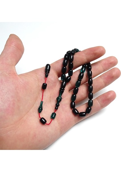 Turkuaz Siyah Işçilikli Imame Kapsul Kesim Ateş Kehribarı modelleri