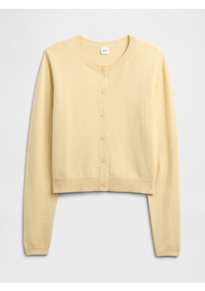 Kadın Sarı Cashsoft Bisiklet Yaka Hırka fiyatları