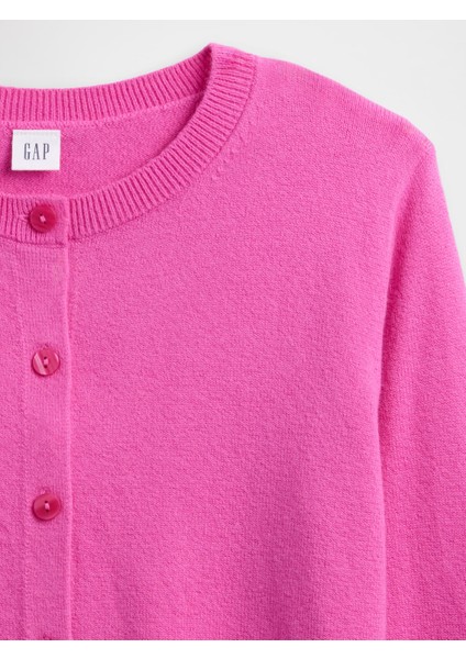 Kadın Pembe Cashsoft Bisiklet Yaka Hırka modelleri