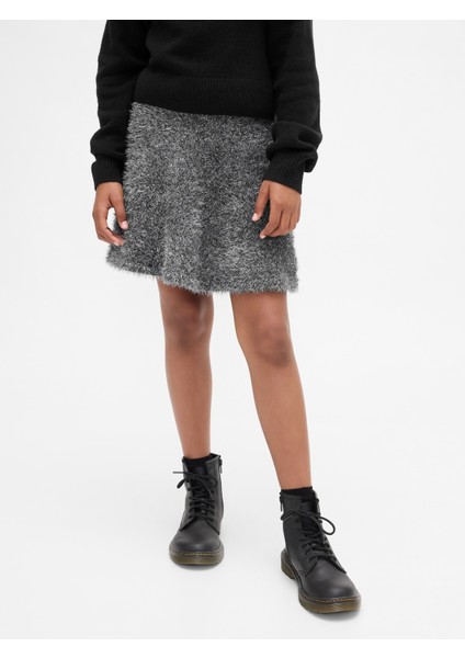 Kız Çocuk Siyah Wicked Simli Yünlü Etek fırsatları