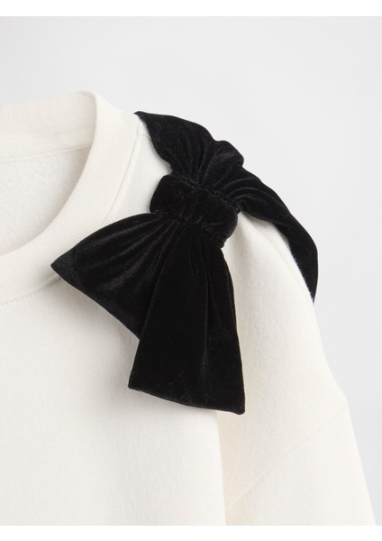 Kız Çocuk Krem Süslü Dolman Sweatshirt fiyatları