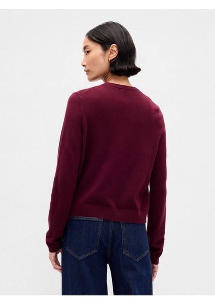 Kadın Bordo Cashsoft Crop Hırka fırsatları