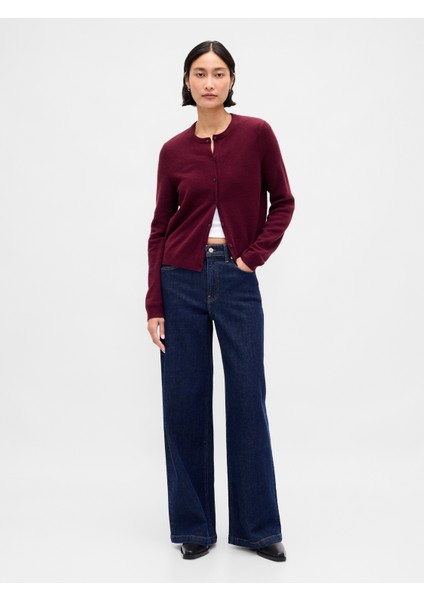 Kadın Bordo Cashsoft Crop Hırka indirimleri