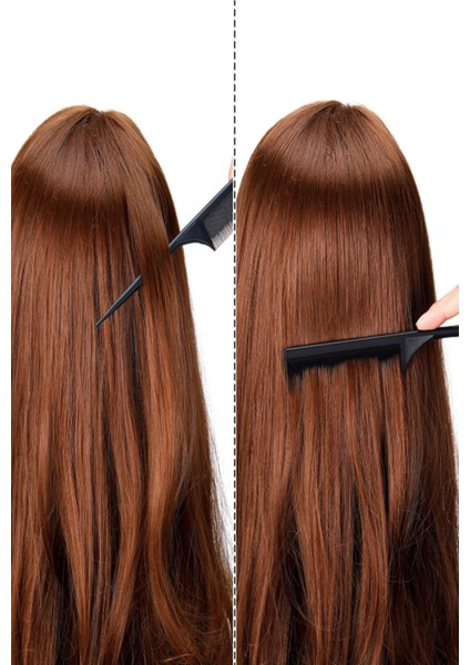 Karbon Plastik Saplı Krepe Saç Ayırma Tarağı Antistatik Krepe Tarak fiyatları