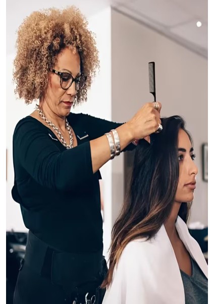 Karbon Plastik Saplı Krepe Saç Ayırma Tarağı Antistatik Krepe Tarak indirimleri